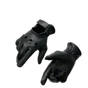 NWT Milwaukee Leather Black Perforated Leather Motorcycle Hand Gloves